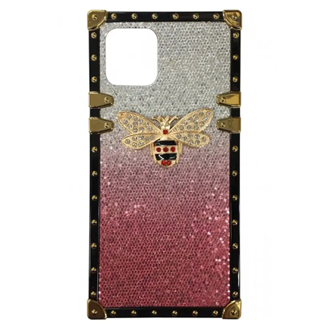 iPhone 13 Pro Glitter Butterfly Case Pink